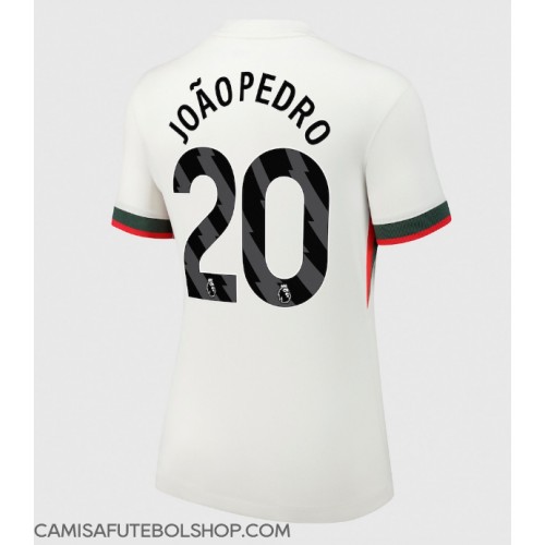 Camisa de time de futebol Chelsea Joao Pedro #20 Replicas 2º Equipamento Feminina 2025-26 Manga Curta